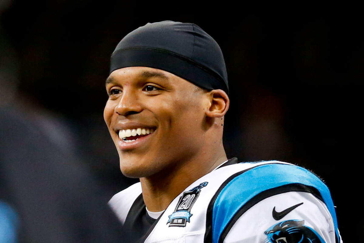 Dec 7, 2014; New Orleans, LA, USA; Carolina Panthers quarterback Cam Newton (1) against the New Orleans Saints during the second half of a game at the Mercedes-Benz Superdome. The Panthers defeated the Saints 41-10. Mandatory Credit: Derick E. Hingle-USA TODAY Sports ORG XMIT: USATSI-180404 ORIG FILE ID: 20141207_pjc_ah6_439.JPG